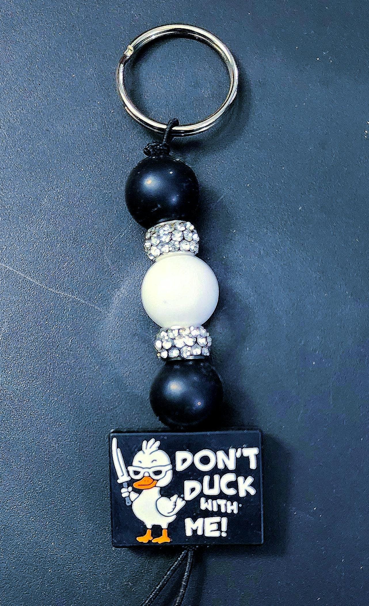 Handmade "Don't Duck With Me" Keychain - Thumbnail 2
