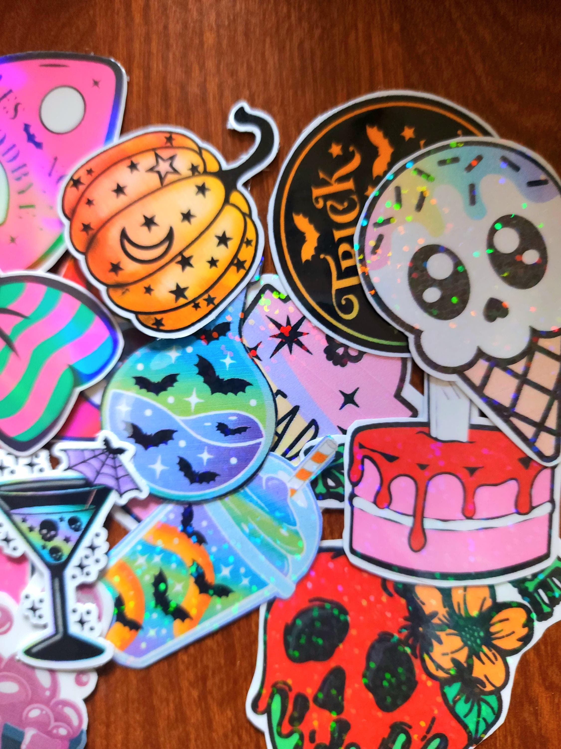 Chaotic Halloween Sticker Pack: Spooky Sassy Gothic Vinyl Decals - Thumbnail 6