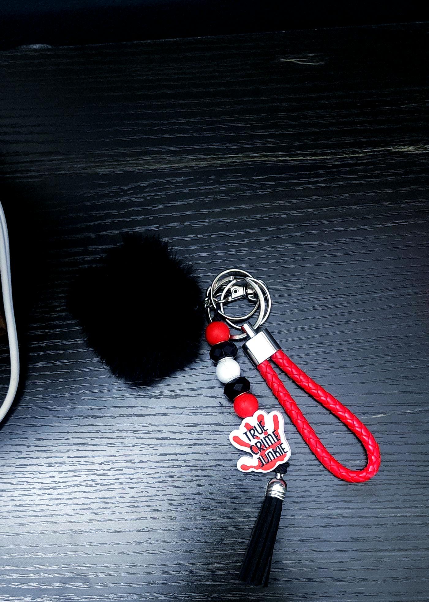 Sarcastic Pom Wrist Lanyard Keychain - Thumbnail 3