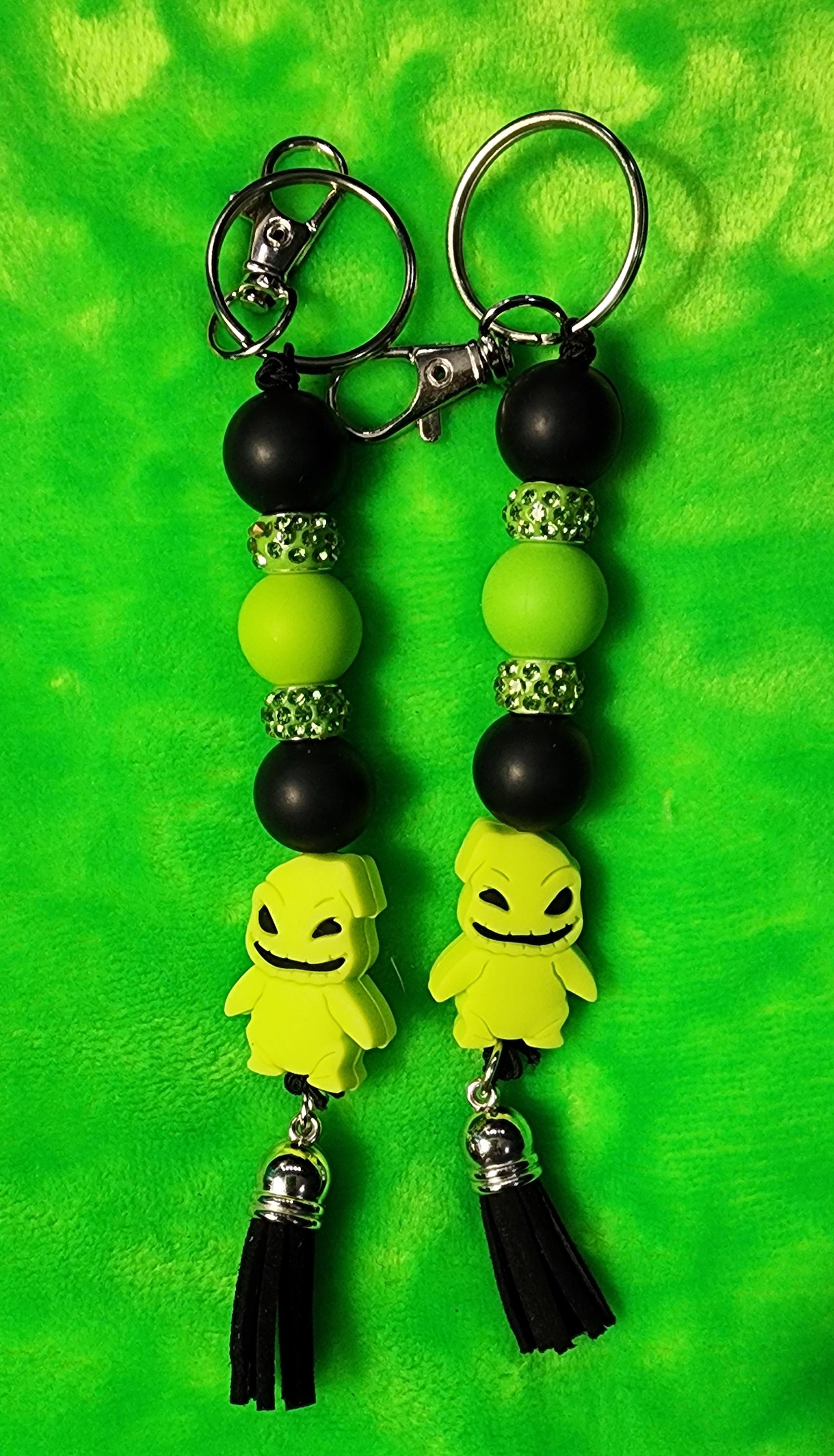 Oogie Boogie Beaded Keychain: Nightmare Before Christmas Bag Charm