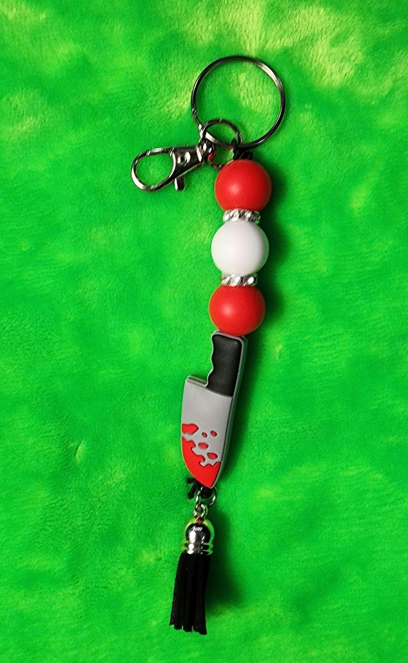 Horror Lovers Bloody Knife Keychain – Spooky Slasher Charm, Creepy Cute Accessory, Scary Movie Fans, Halloween Keychain - Thumbnail 4