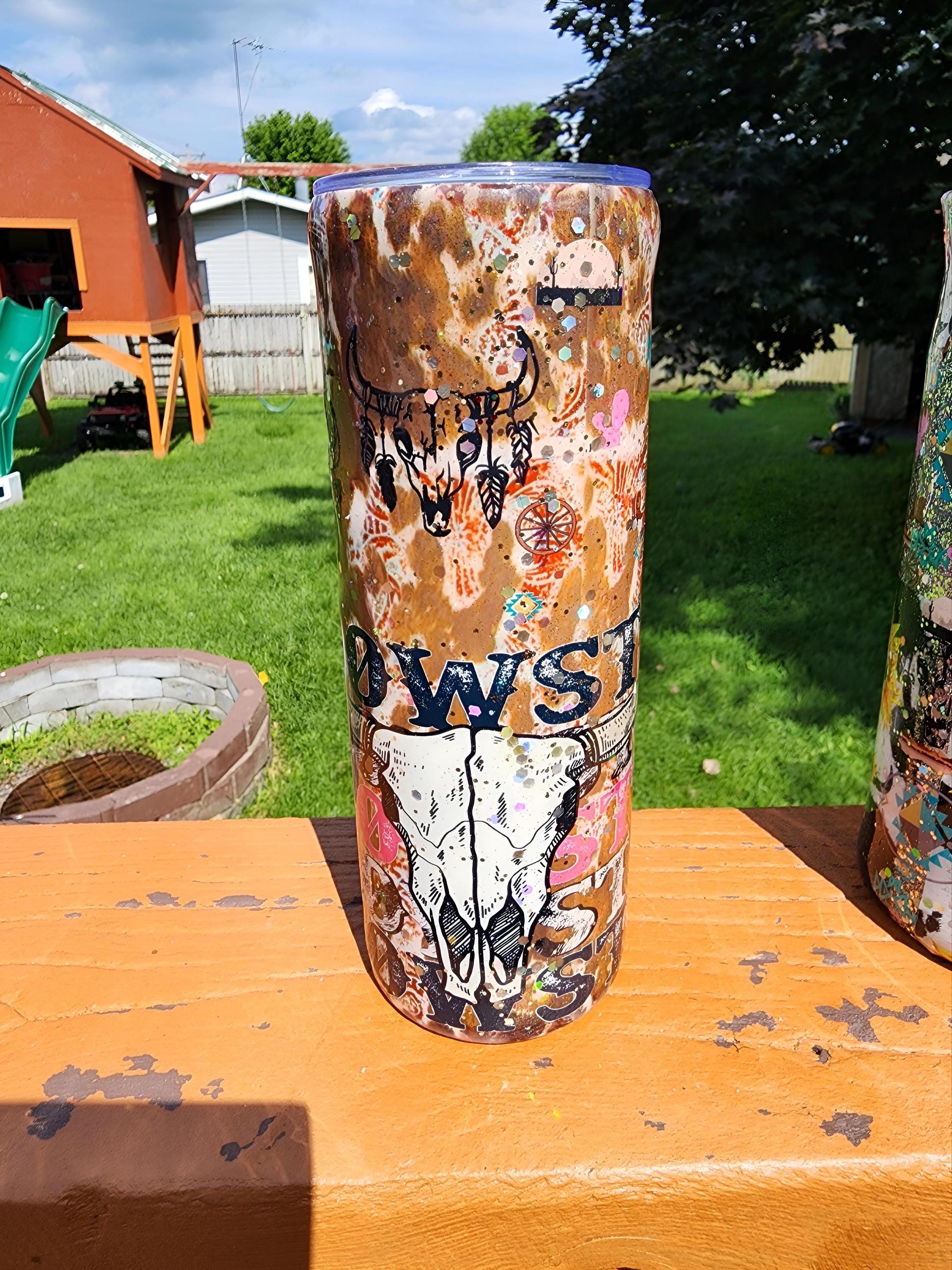 Yellowstone Western Tumbler: 20oz Stainless Steel Cowgirl Drinkware - Thumbnail 6
