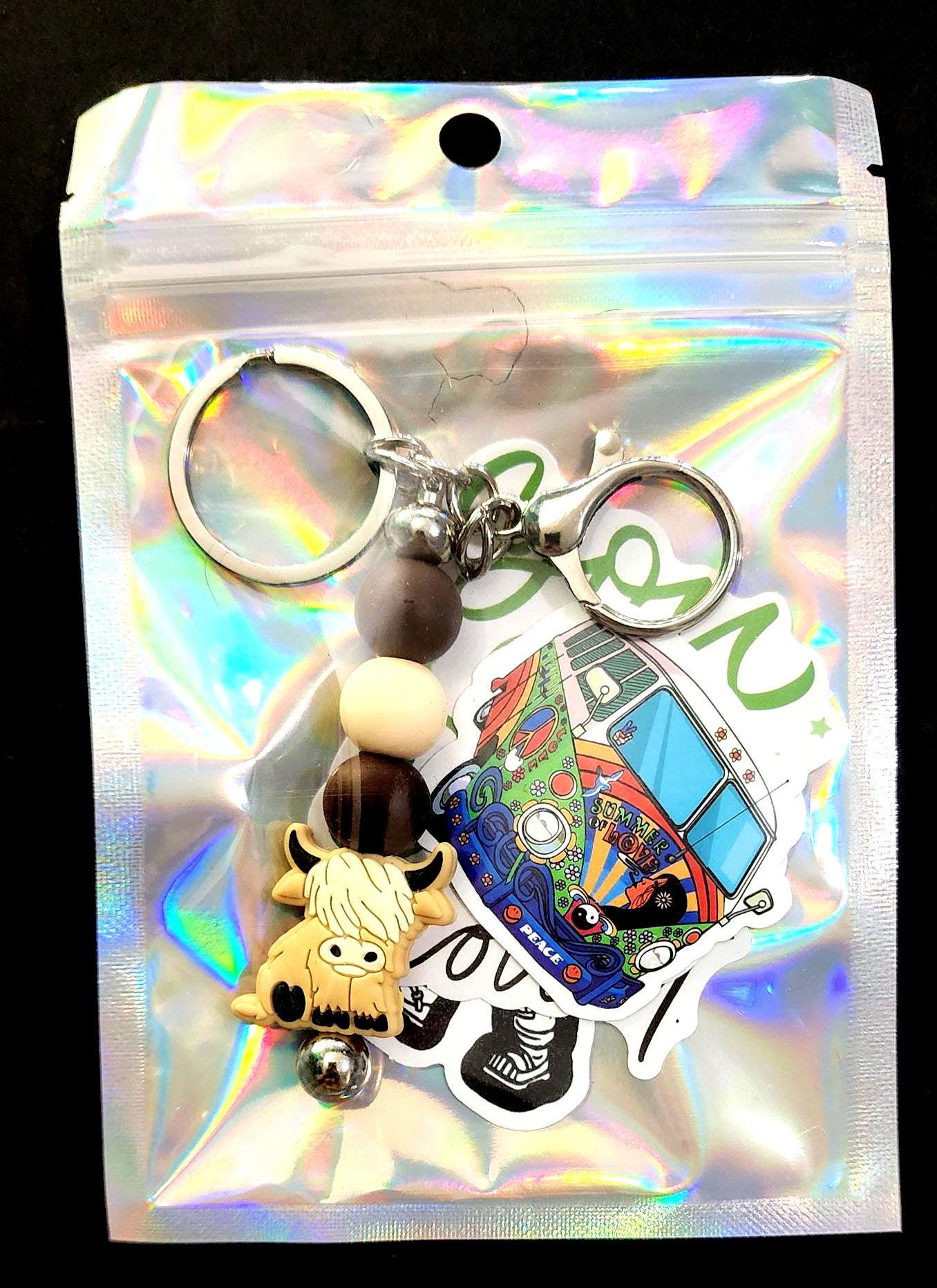 Handmade Highland Cow Keychain - Thumbnail 3