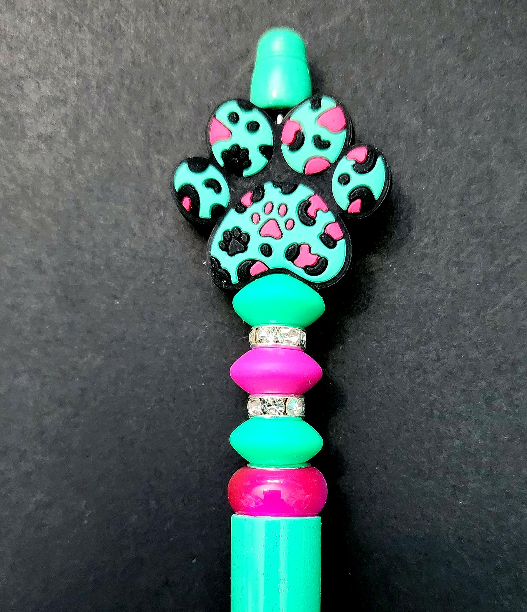 Beaded Paw Print Pen - Thumbnail 4