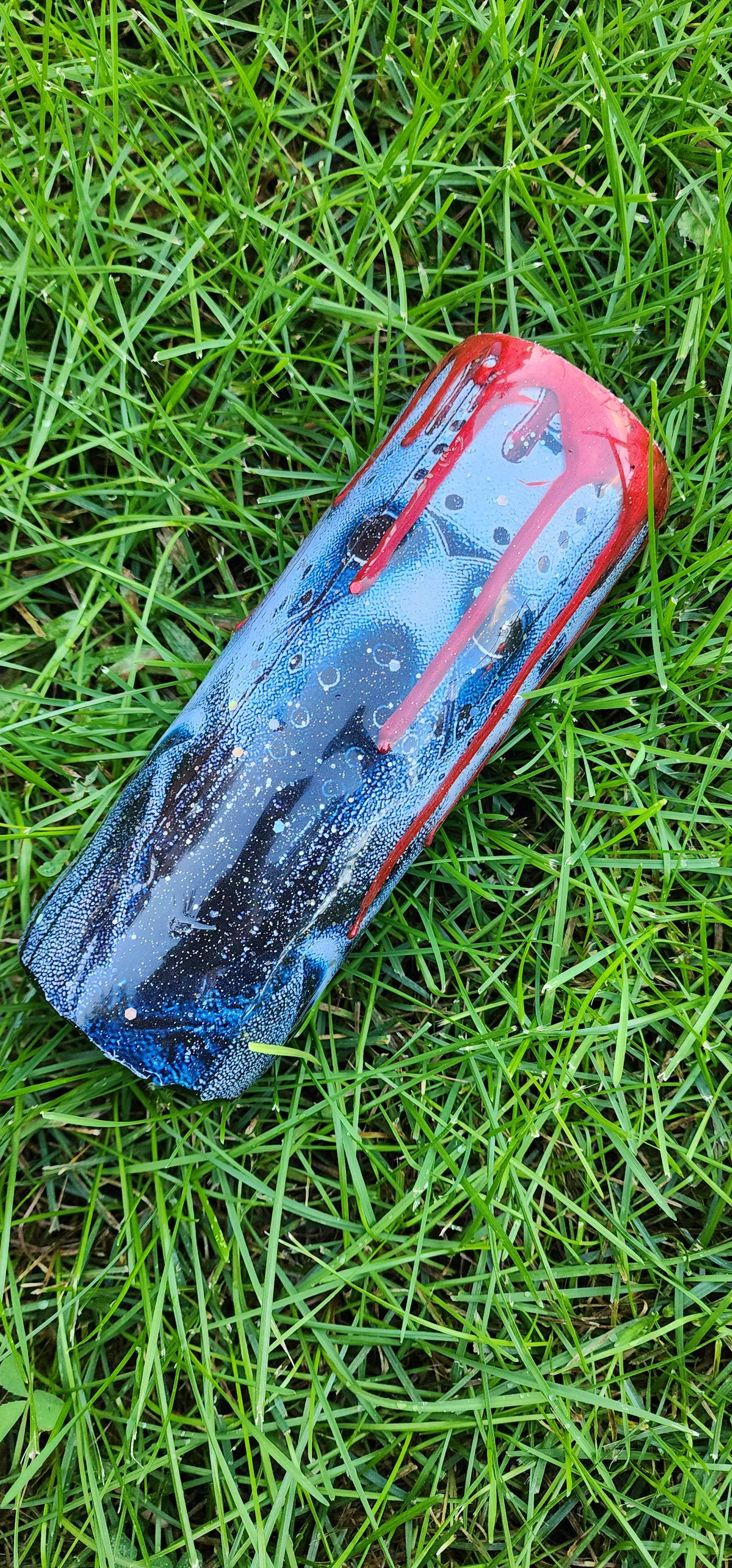 Bloody Jason Epoxy Drip Tumbler – Horror Movie Slasher Cup | Friday the 13th Inspired Drinkware - Thumbnail 3