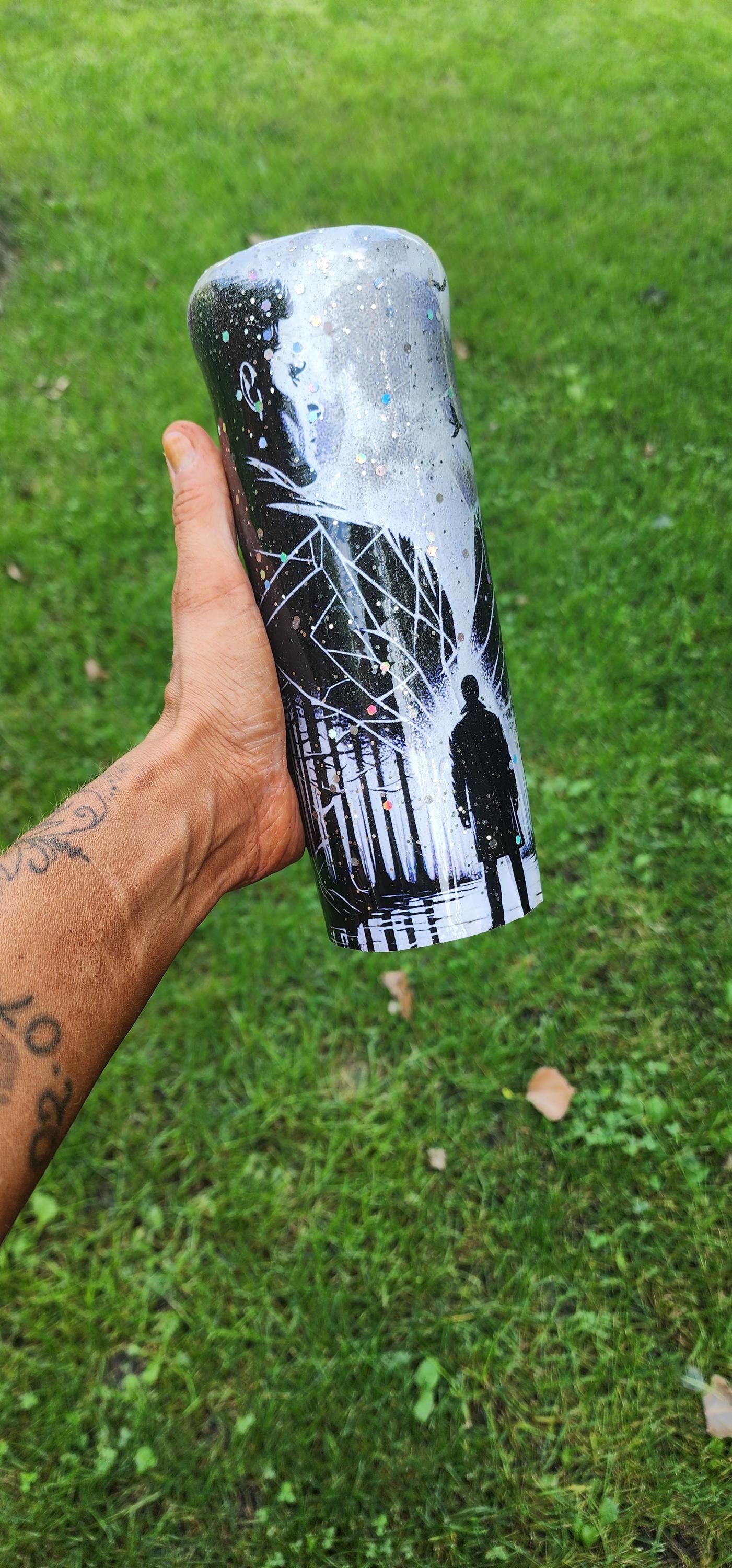 Supernatural Winchester Brothers Tumbler: Glittery Epoxy Fan Gift - Thumbnail 5