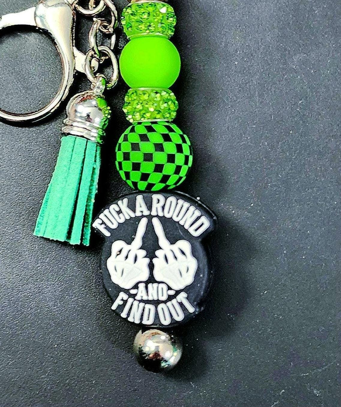 F*ck Around And Find Out Beaded Keychain