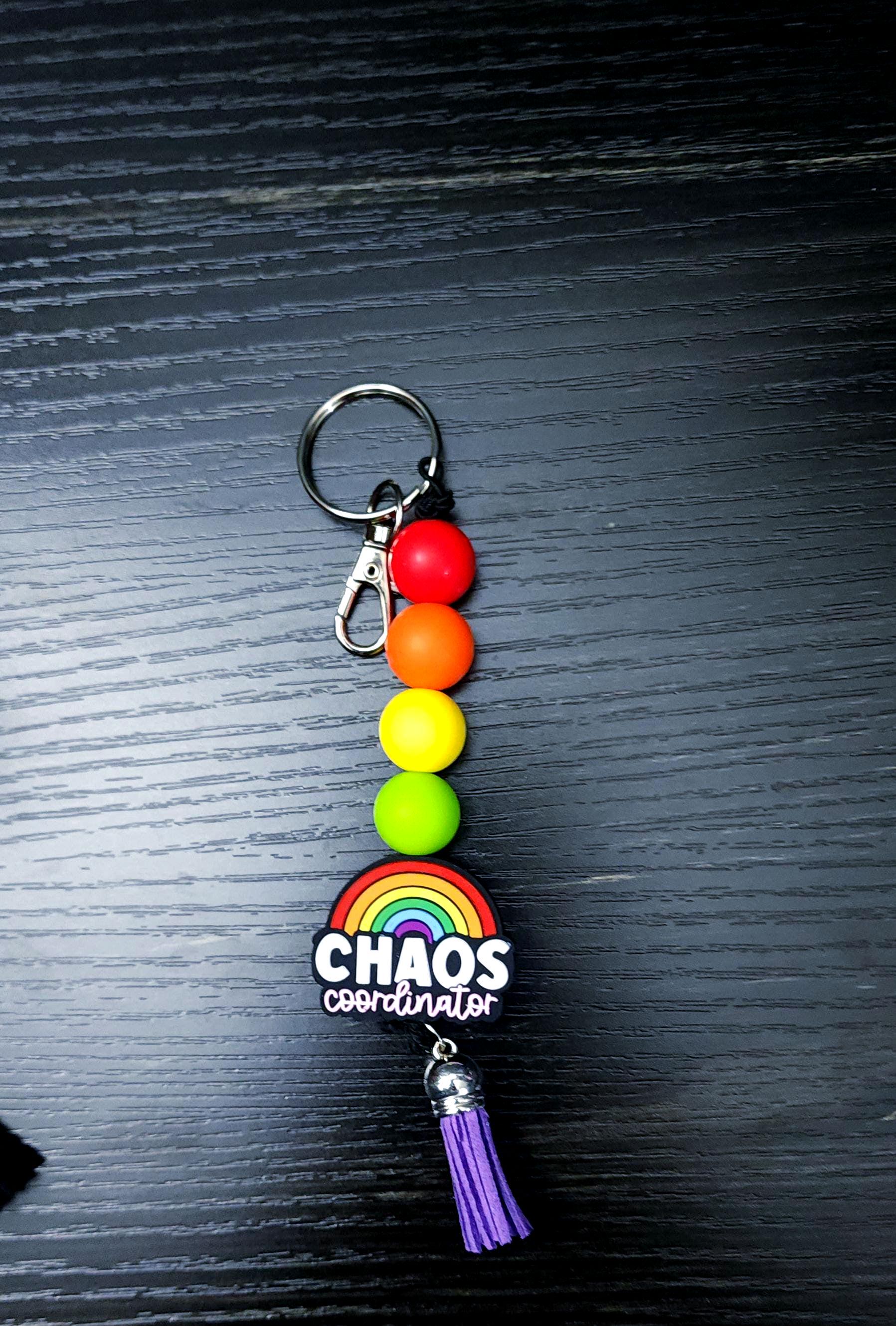 Beaded Tassel Keychain: Funny Charm Keyring - Thumbnail 4