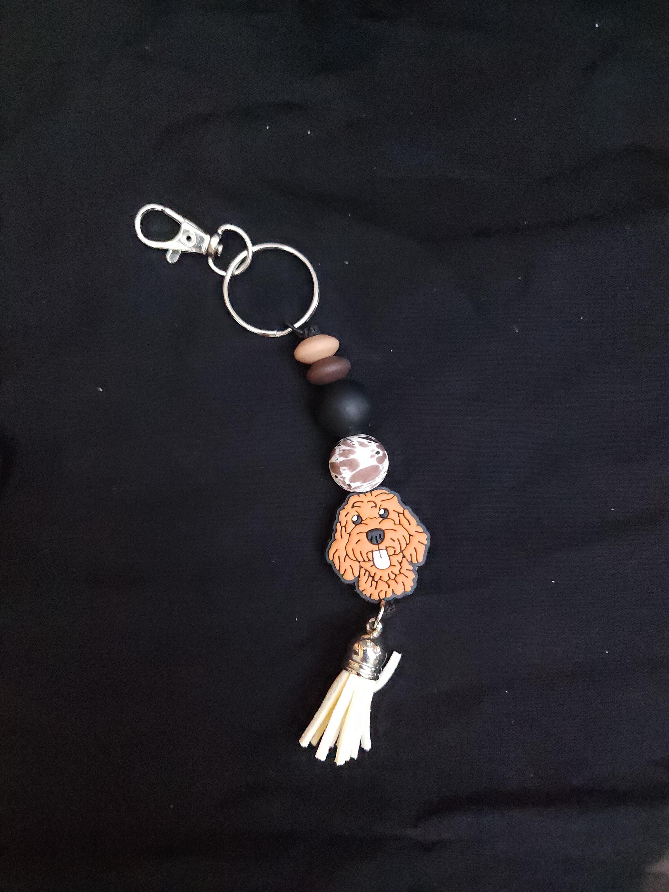 Adorable Cat and Dog Beaded Keychain – Cute Animal Charm, Pet Lover Gift, Whimsical Accessory for Bags, Backpacks, or Keys - Thumbnail 6