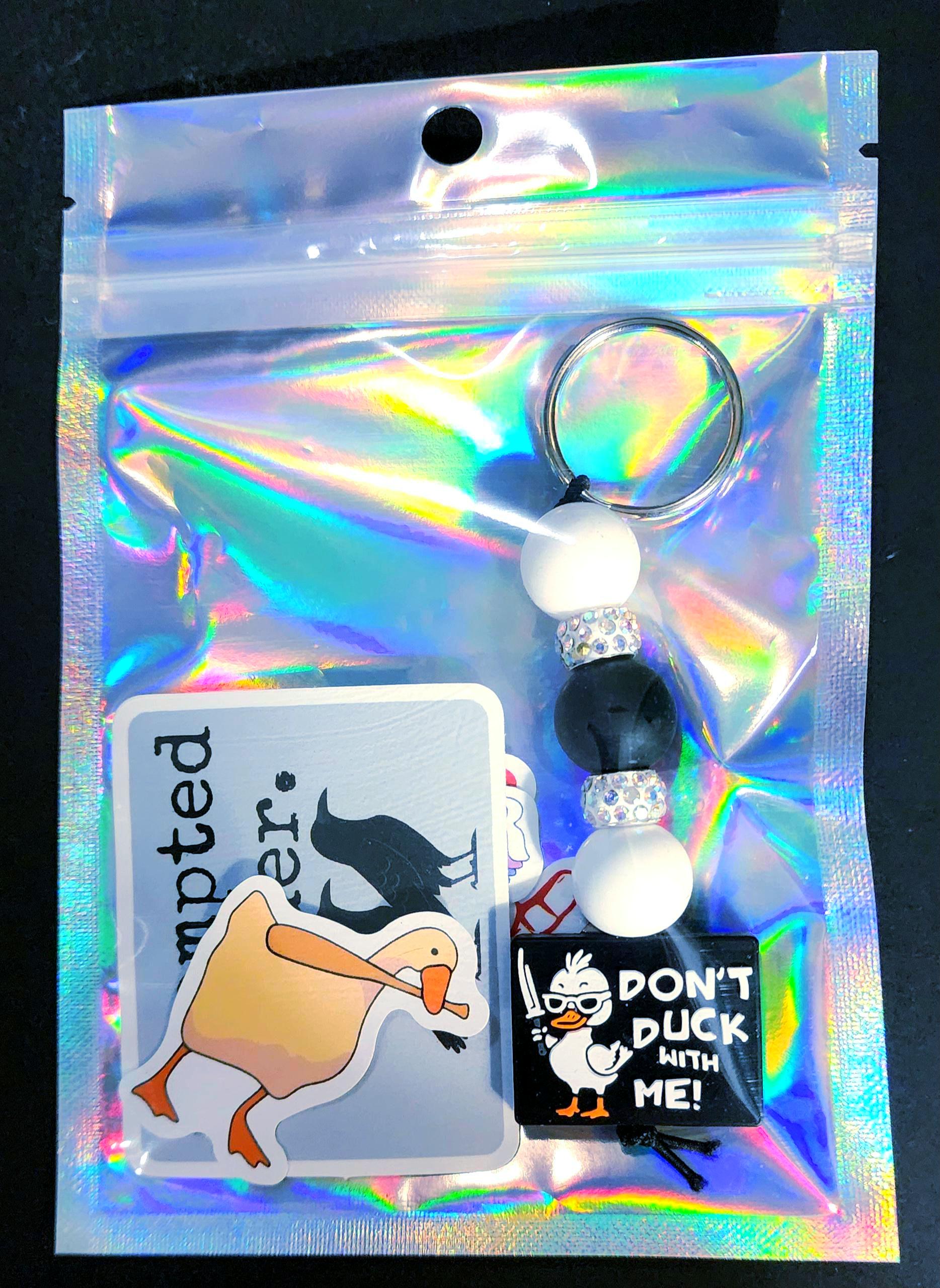 Handmade "Don't Duck With Me" Keychain - Thumbnail 4