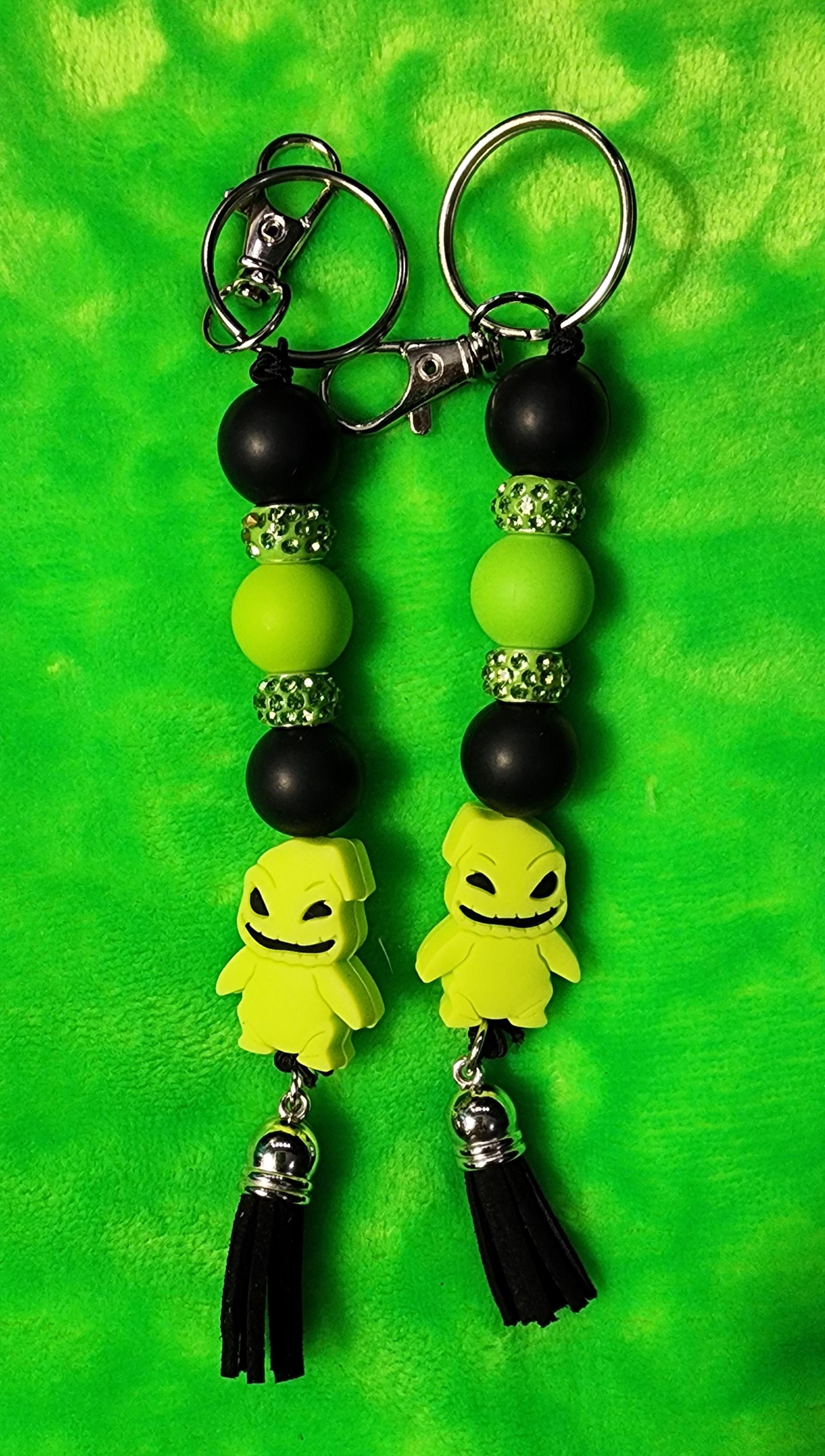 Oogie Boogie Beaded Keychain: Nightmare Before Christmas Bag Charm - Thumbnail 2