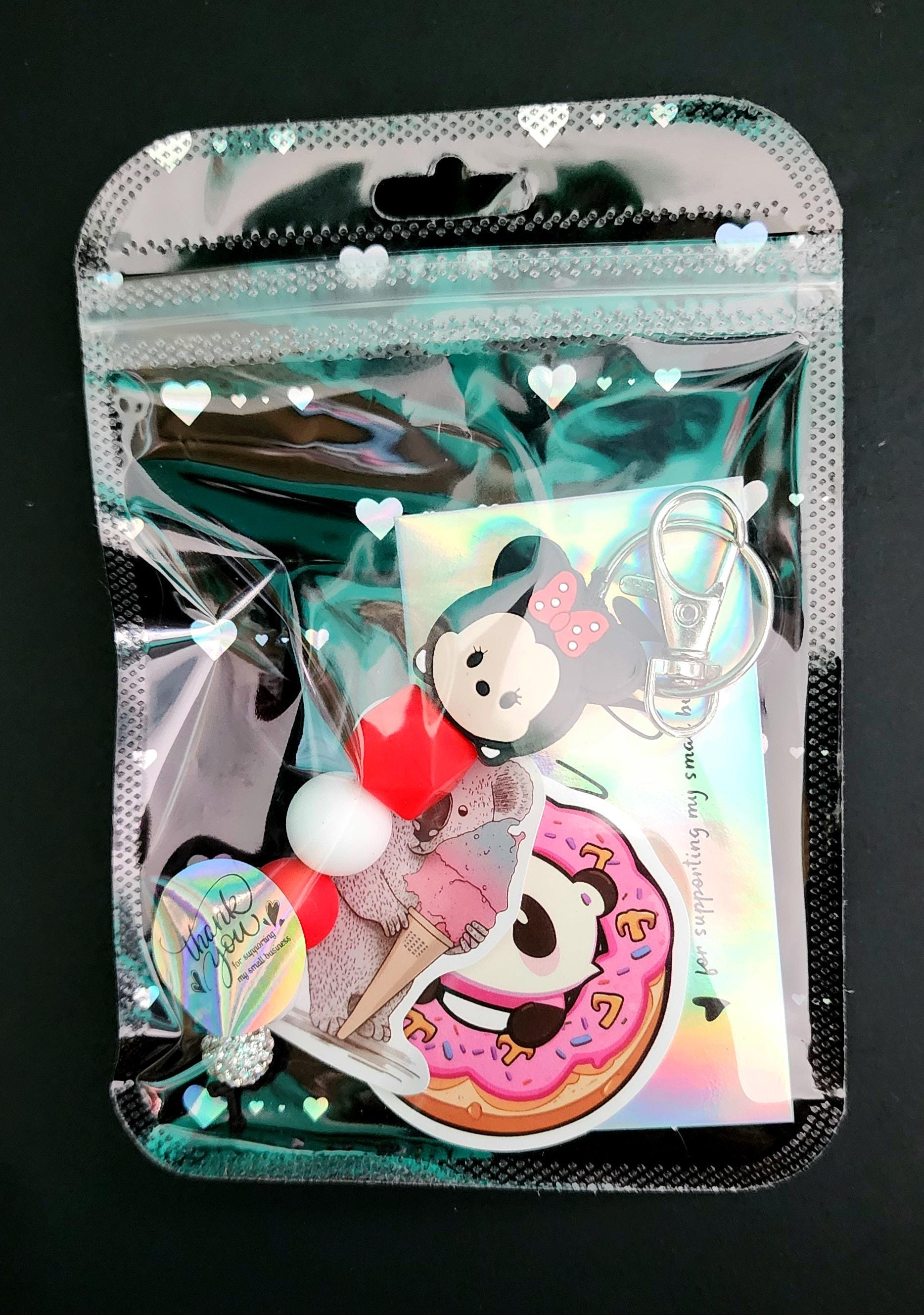 Handmade Minnie Mouse Keychain: Pink Tassel Charm - Thumbnail 5
