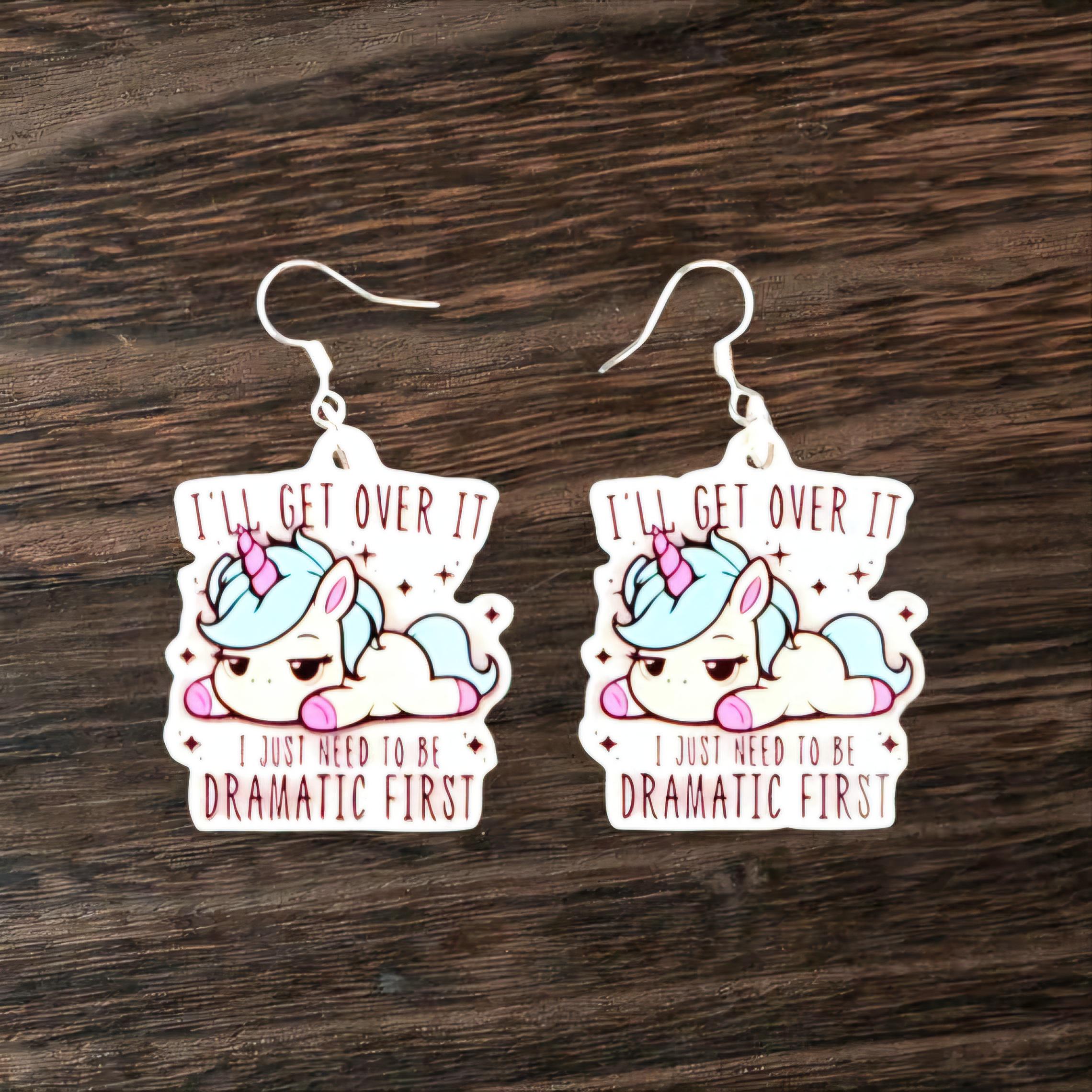 Dramatic Unicorn Earrings – “I’ll Get Over It… I Just Need to Be Dramatic First” - Thumbnail 4