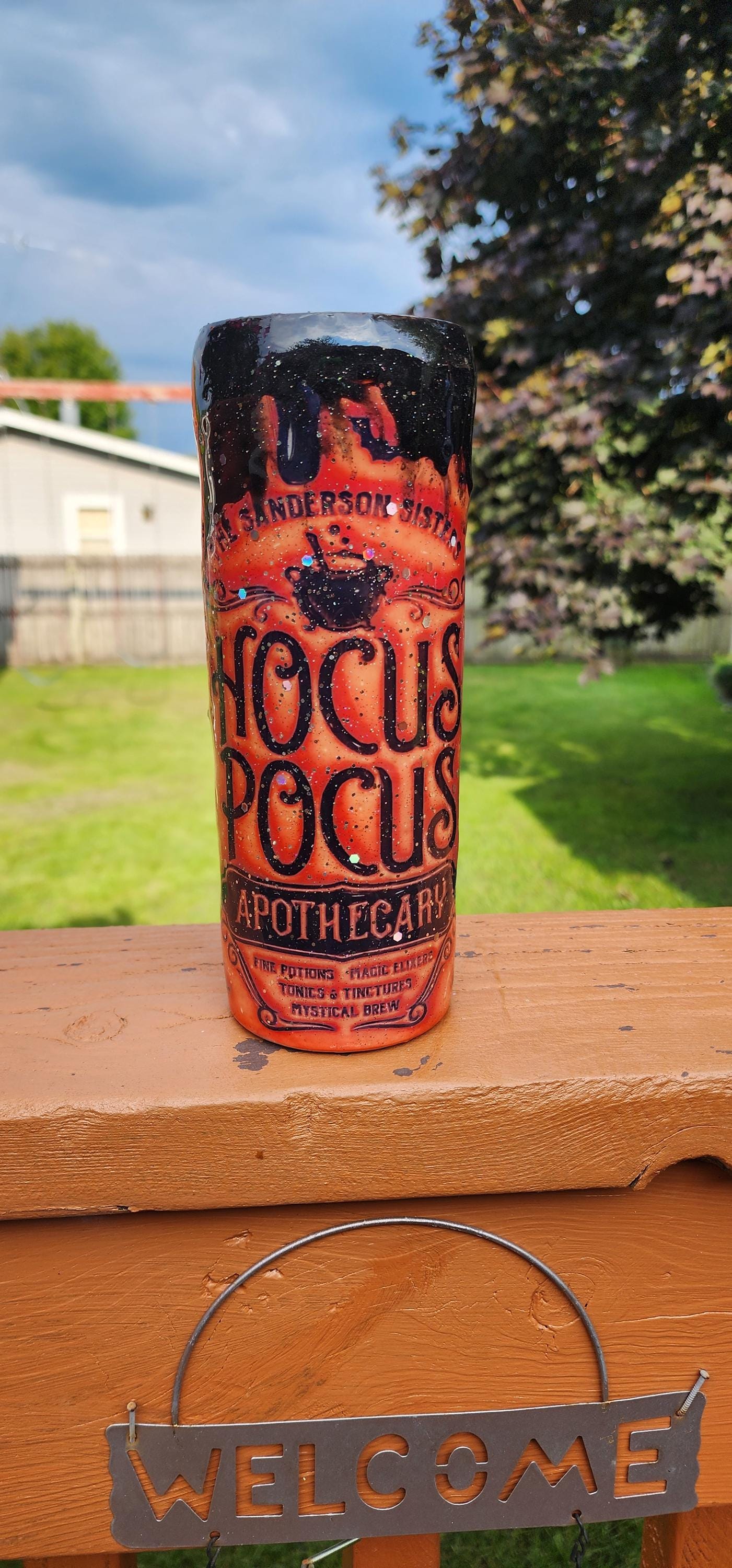 Hocus Pocus Tumbler: Sanderson Sisters Apothecary Glitter Epoxy Cup - Thumbnail 5