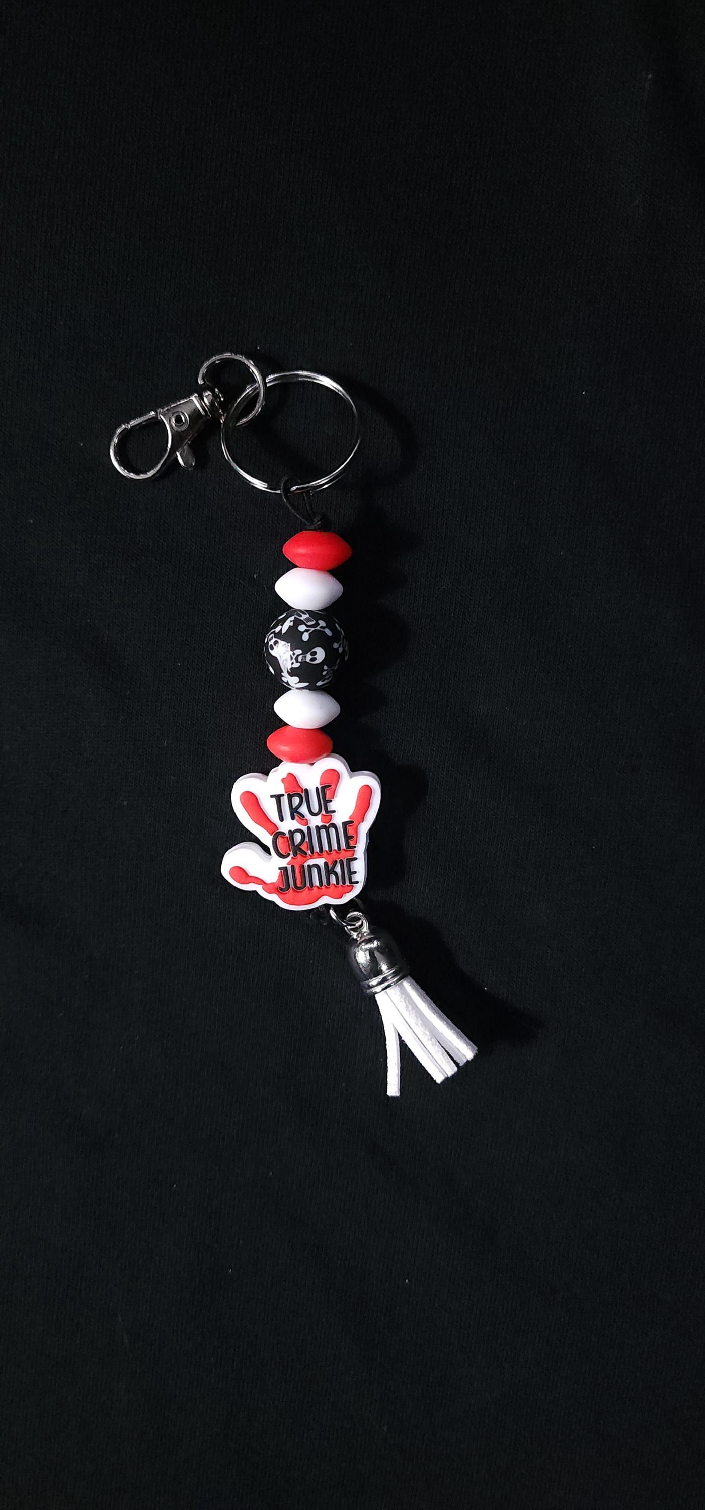 Sarcastic Humor Beaded Keychain: Colorful Pom Pom Lanyard - Thumbnail 4