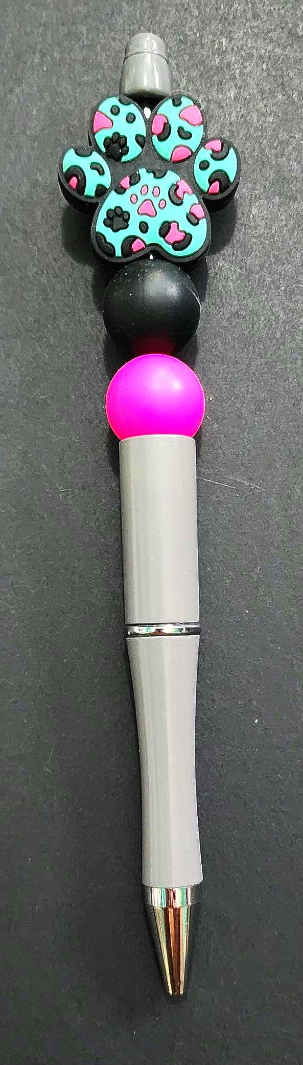 Beaded Paw Print Pen
