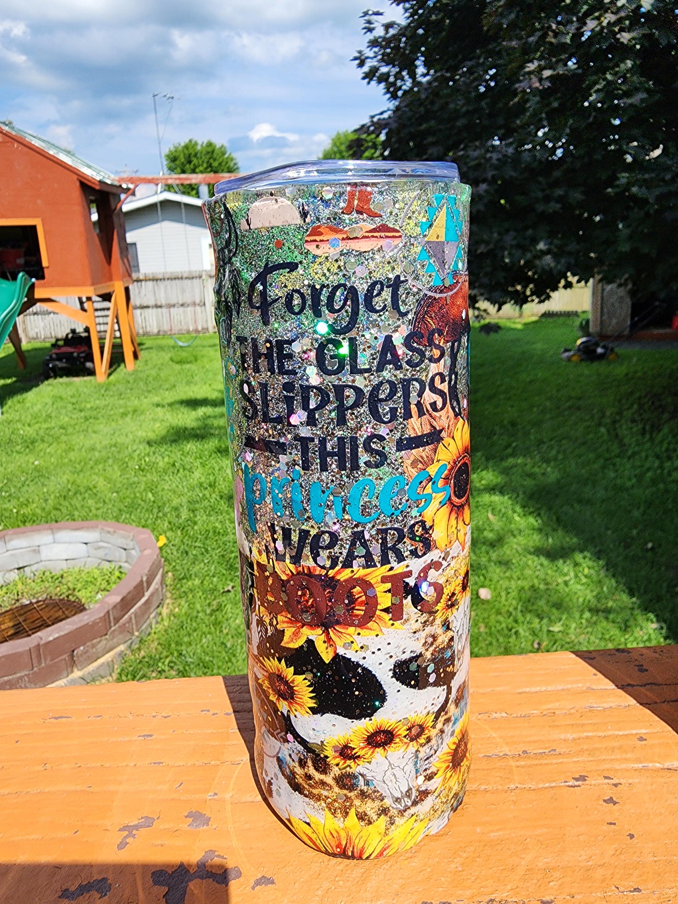 Cowgirl Boots Tumbler: Western Vibes 20 oz Stainless Steel - Thumbnail 3