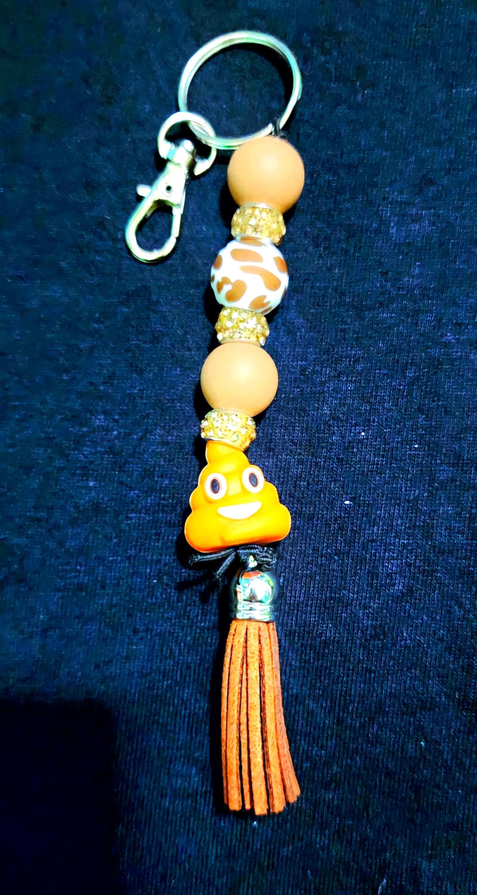 Beaded Keychain with Charm - Thumbnail 3