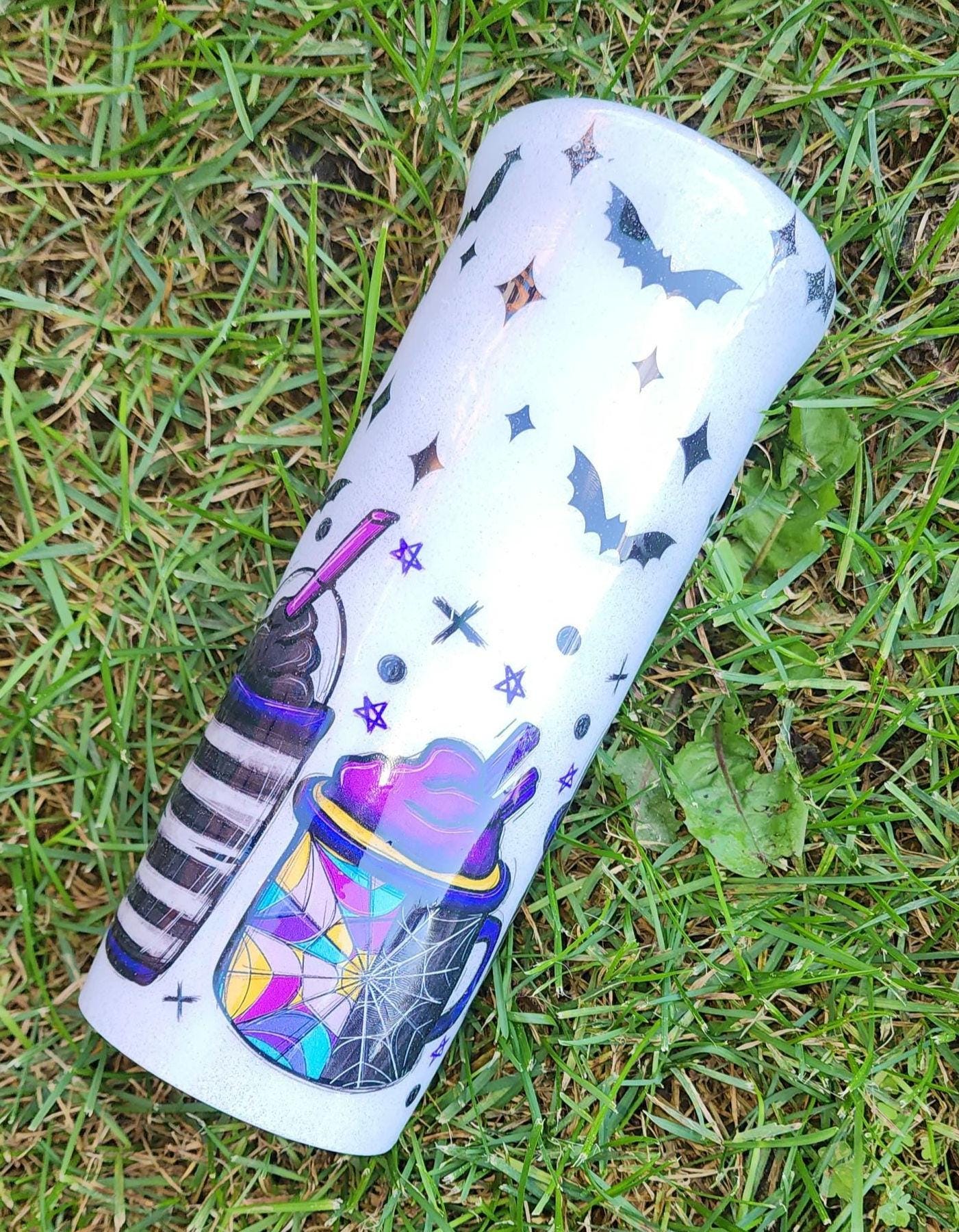 Wednesday Addams Epoxy Tumbler: Goth Drinkware, Spooky Insulated Cup - Thumbnail 3