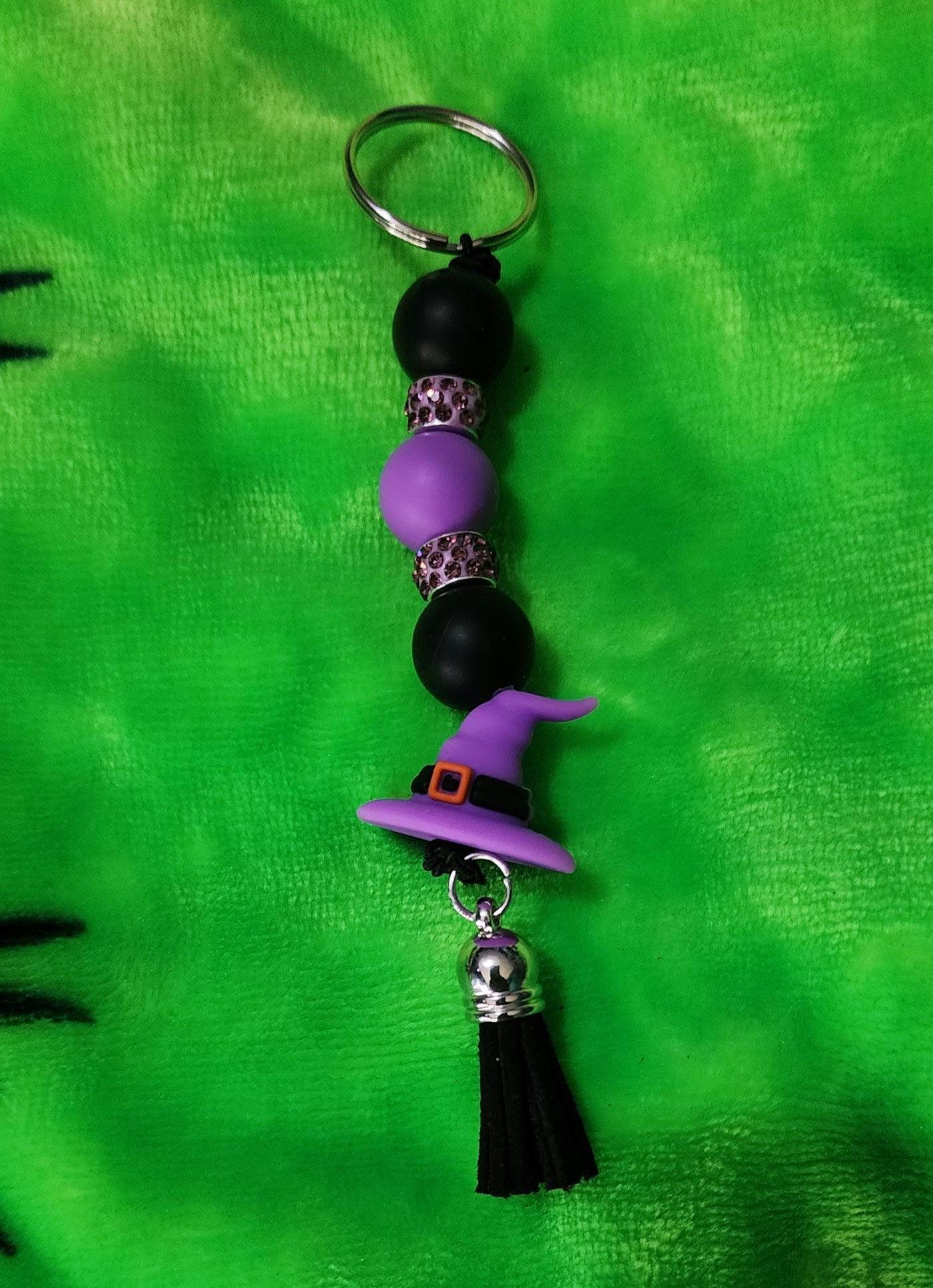 Halloween Beaded Keychain: Ghost, Bat, Pumpkin & Haunted House - Thumbnail 5