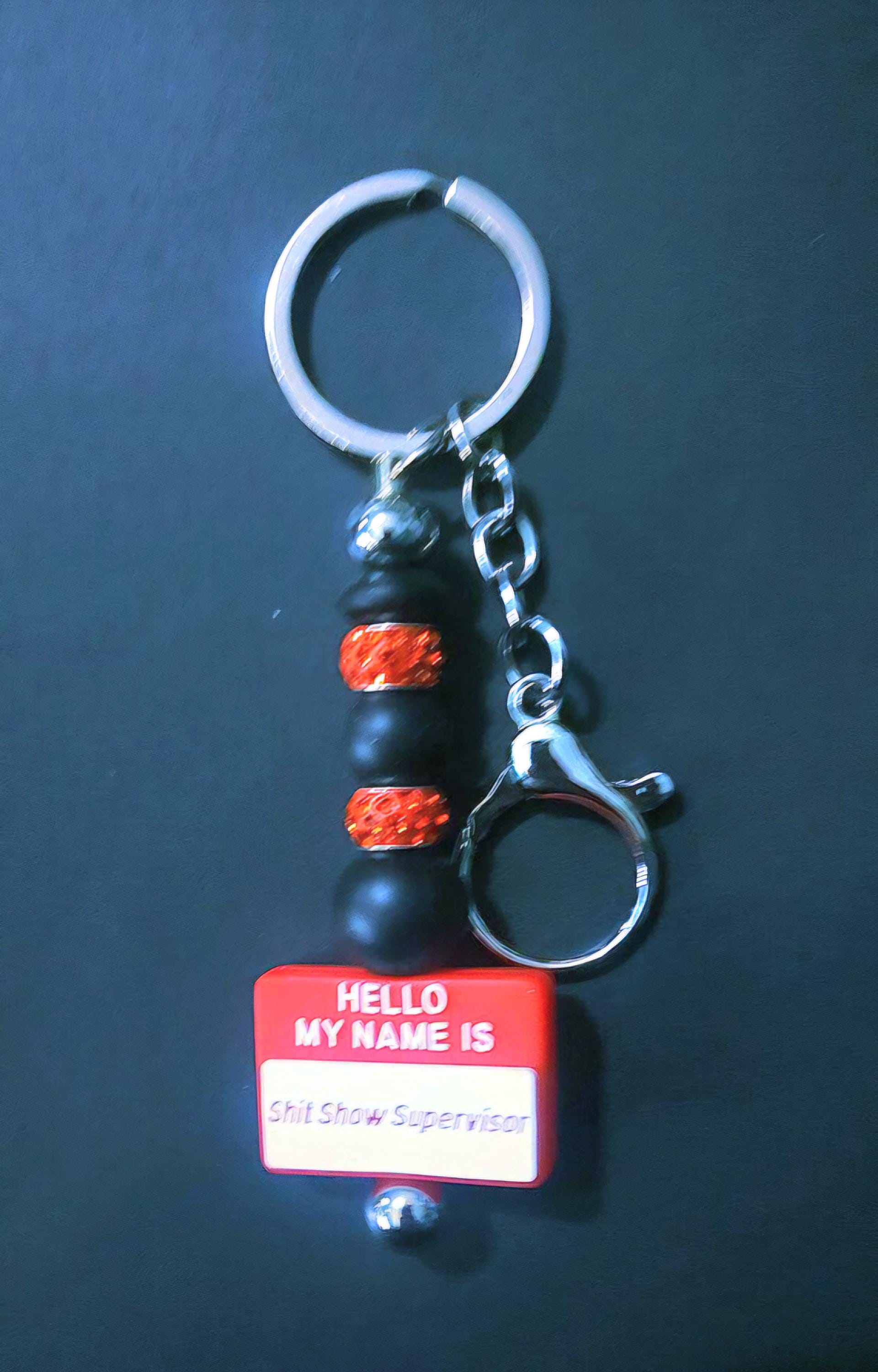 Handmade "Shit Show Supervisor" Keychain - Thumbnail 4