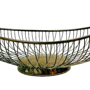 Vintage Mid Century Modern Raimond Silverplate Oval Wire Basket