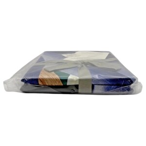 Conjunto de 2 fronhas padrão Anthropologie Cheyenne Blue | Cetim orgânico | Lacradas de fábrica | Novas com etiqueta imagem 7