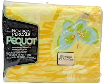 Vintage Spring Mills Pequot FULL/DOUBLE Flutter-Bye Flat Sheet | Butterfly | NOS | Factory Sealed