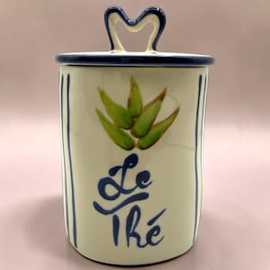Anthropologie Harlie Brown Studio Belle Journée Stoneware Canister | Le Tea | READ image 1