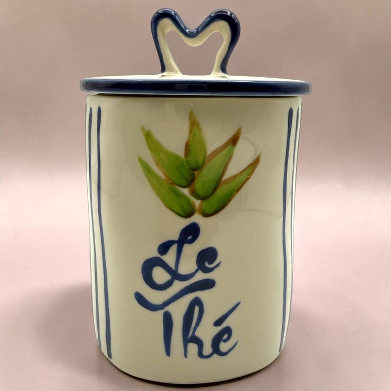 Anthropologie Harlie Brown Studio Belle Journée Stoneware Canister | Le Tea | READ image 1