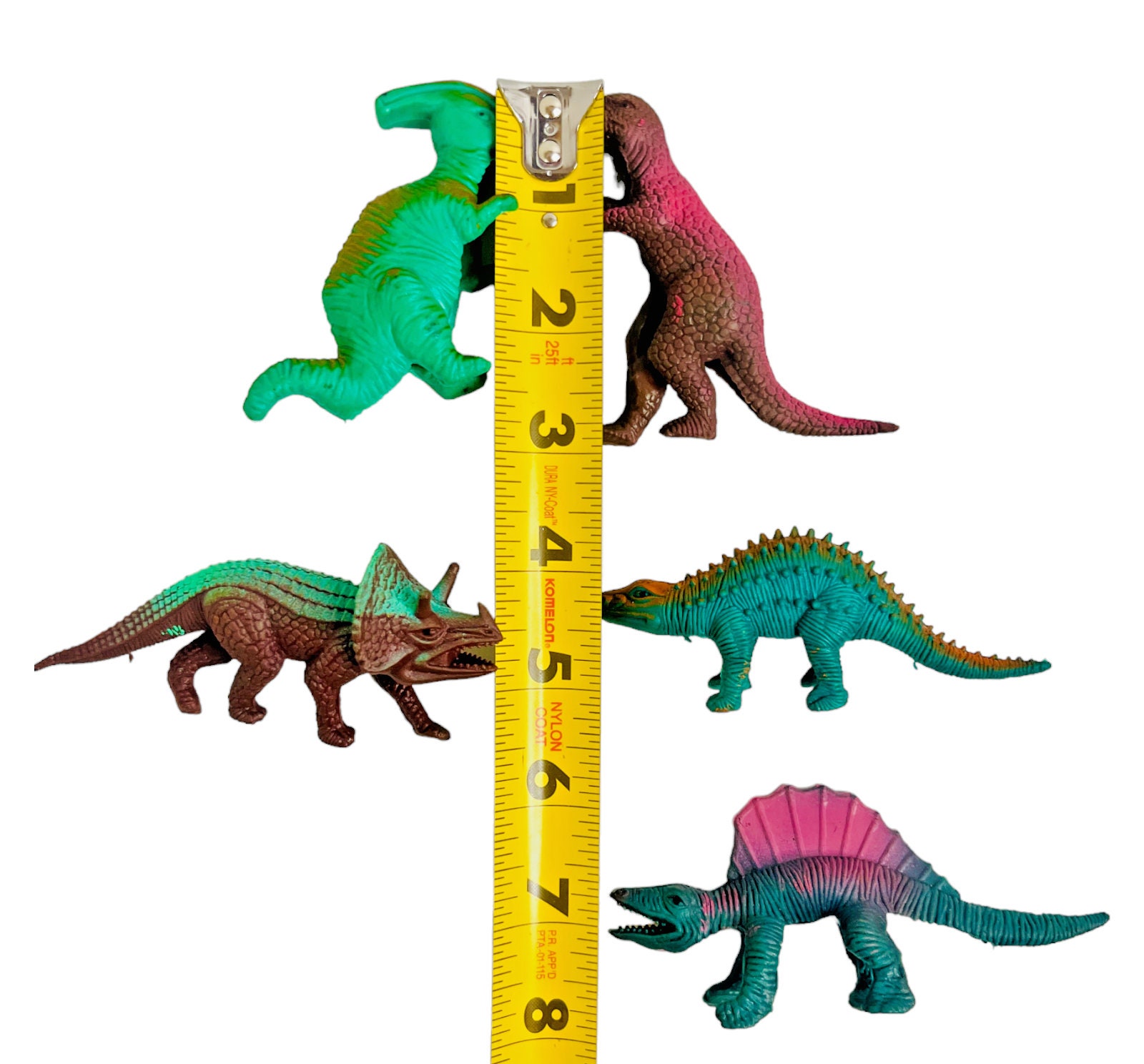5 Títeres De Dedo De Dinosaurio De Goma | Cabeza Y Pies Realistas | Juguete Educativo Y De Baño Para Niños