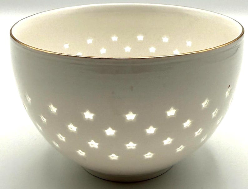 Tazón de cereal Estrella de Anthropologie / Estrellas glaseadas / Celestial / 18 oz / Pasta imagen 3