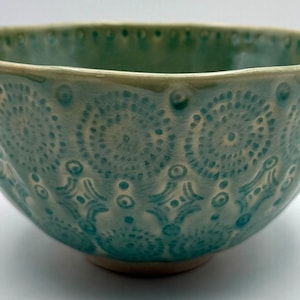 Anthropologie Old Havana Mint Cereal Bowl | Crackle Glaze | Portugal | Pasta | Soup | HTF image 1