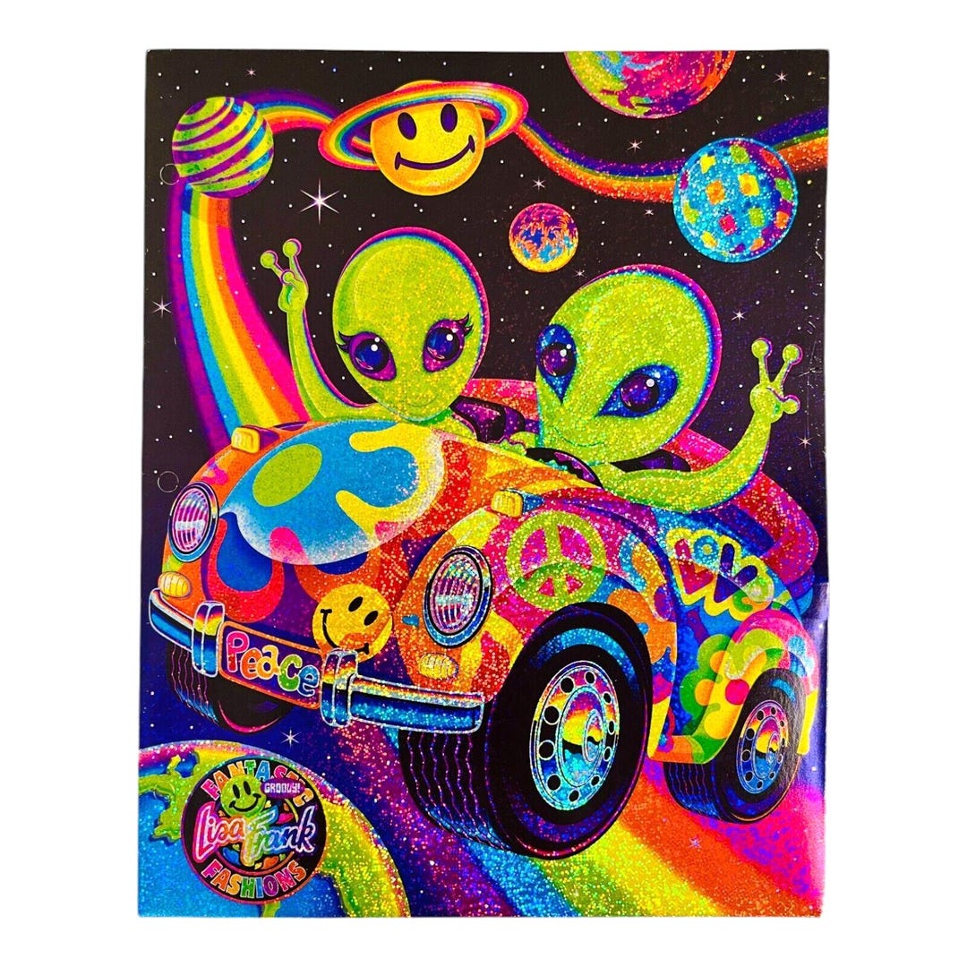 Vintage Lisa Frank Astro Blast Aliens Zoomer and Zorbit Prismatic 2 ...