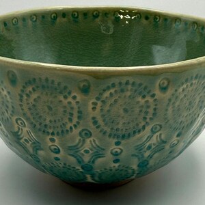 Anthropologie Old Havana Mint Cereal Bowl | Crackle Glaze | Portugal | Pasta | Soup | HTF image 4