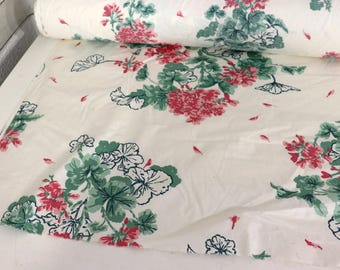 Tela Robert Allen / Geranio / Scancelli / Vintage / Floral / Primavera / Shabby / Jardín / BTY / cortado a medida