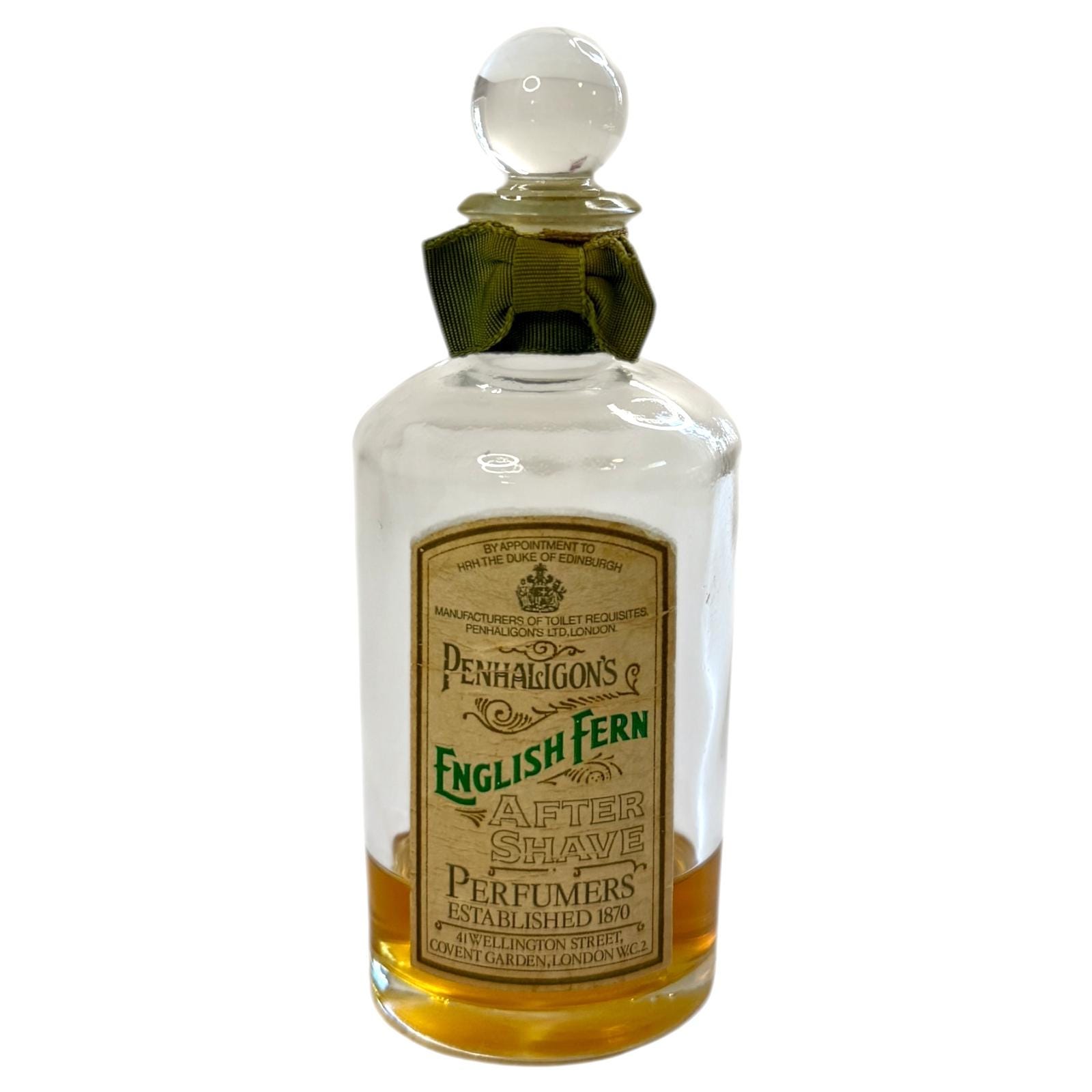 Vintage Penhaligon's English Fern After Shave Glass Splash Bottle
