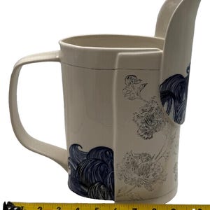 Brocca Pacifica Anthropologie x Linda Fahey / Stormy Seas / Mishima / Floral / Waves / 12" H immagine 9
