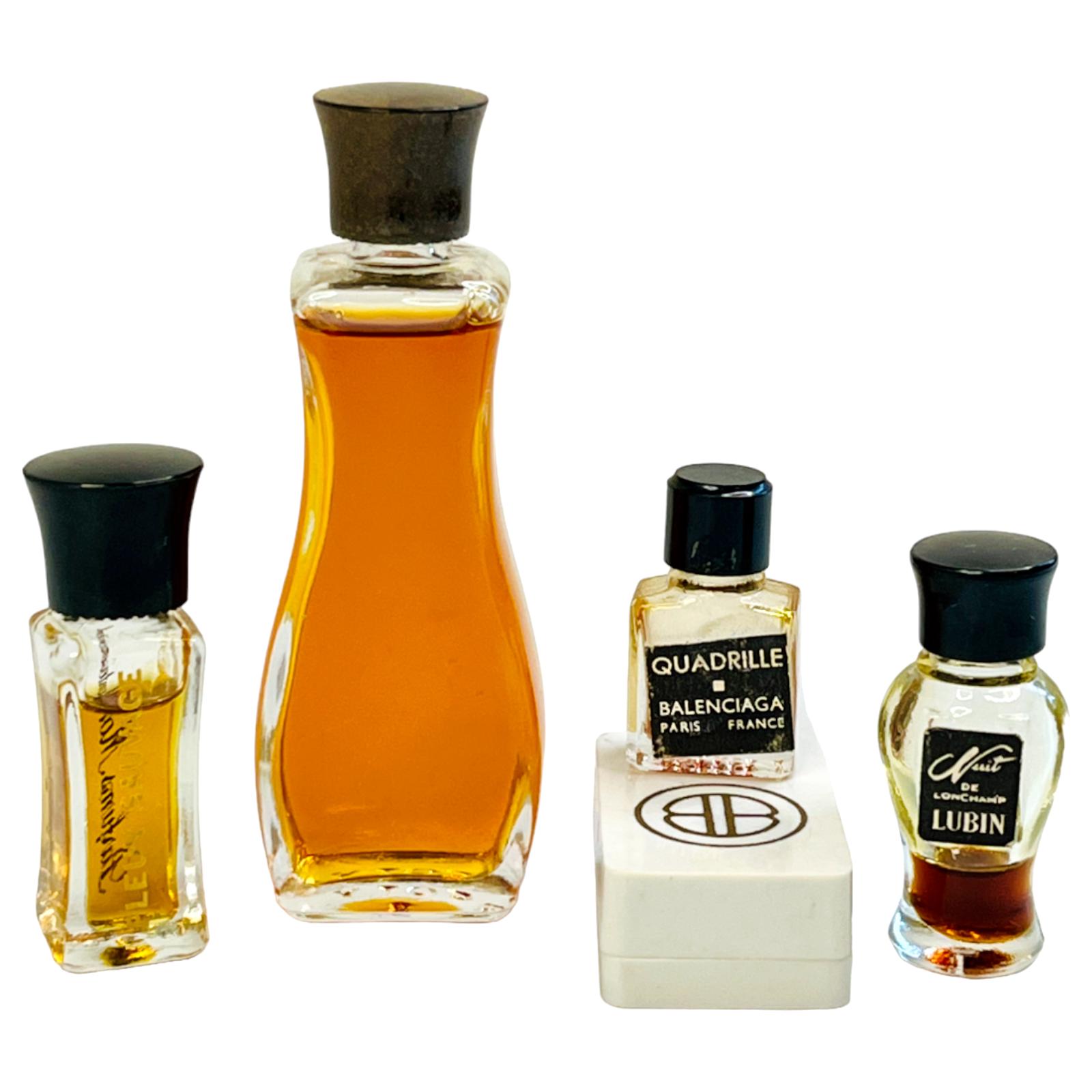 Vintage Lot of 4 Miniature Perfume Bottles Quadrille Balenciaga Longchamp Lubin Etsy Australia