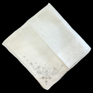 Vintage Embroidered Appenzell-Style Handkerchief | 13&quot; x 13&quot;