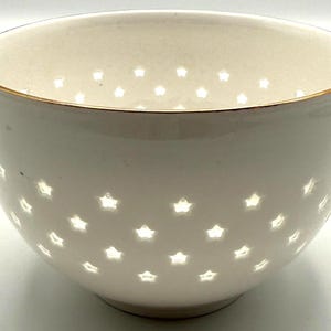 Tazón de cereal Estrella de Anthropologie / Estrellas glaseadas / Celestial / 18 oz / Pasta imagen 2