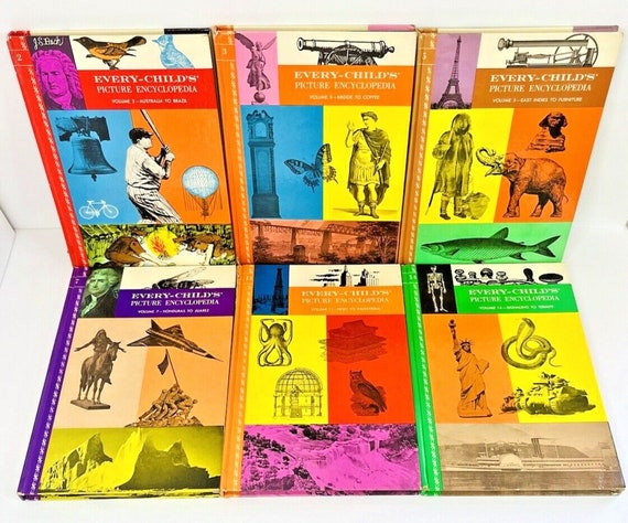 Vintage 1959 Lot of 6 Every Child's Picture Encyclopedia