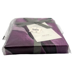 Funda individual (1) Anthropologie Cheyenne Purple EURO / Satén orgánico / Sellada de fábrica / Nuevo en embalaje original imagen 5