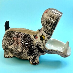 Vintage Rubens Hippo Planter: Hollywood Ceramic Sink Caddy