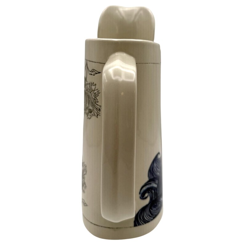 Brocca Pacifica Anthropologie x Linda Fahey / Stormy Seas / Mishima / Floral / Waves / 12" H immagine 5