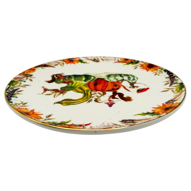 Anthropologie x Inslee Fariss Autumn's Bounty Side Plate | Mushroom | Harvest | Gourd | 8" | READ image 5