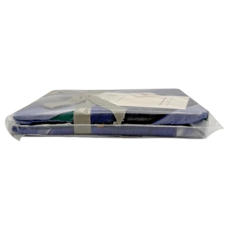 Conjunto de 2 fronhas padrão Anthropologie Cheyenne Blue | Cetim orgânico | Lacradas de fábrica | Novas com etiqueta imagem 6