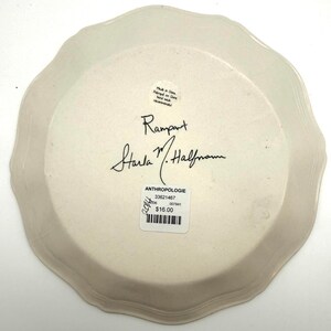 Anthropologie Starla Halfmann "Rampart" Dessert Plate | Deer | Scalloped Edge | Nature | 8" image 7