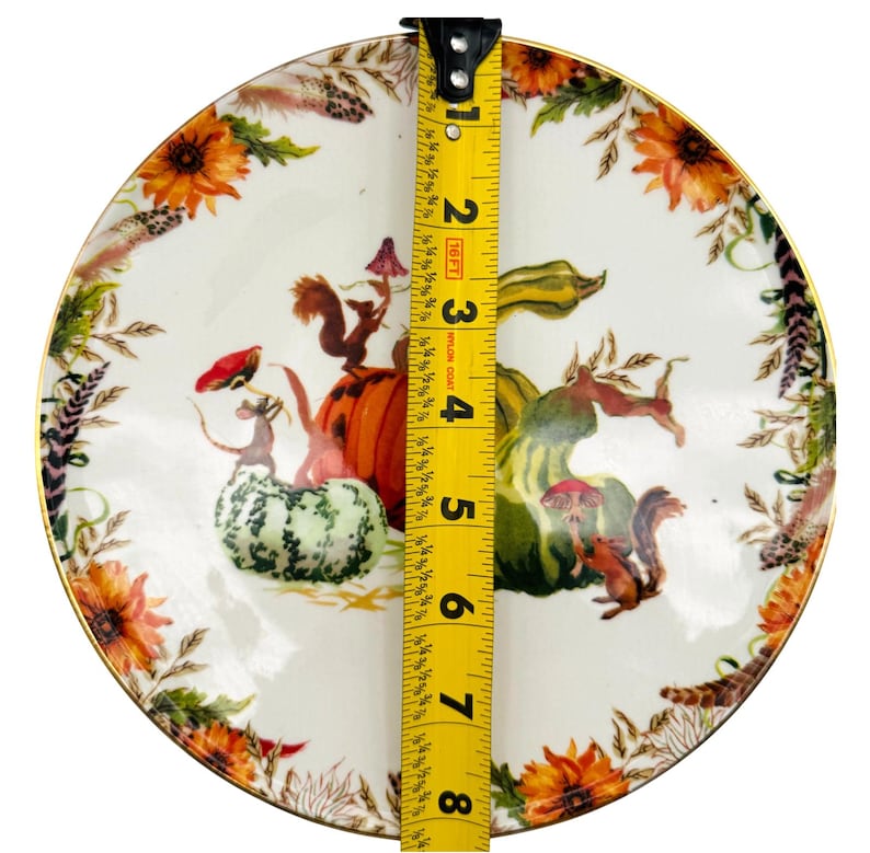 Anthropologie x Inslee Fariss Autumn's Bounty Side Plate | Mushroom | Harvest | Gourd | 8" | READ image 2