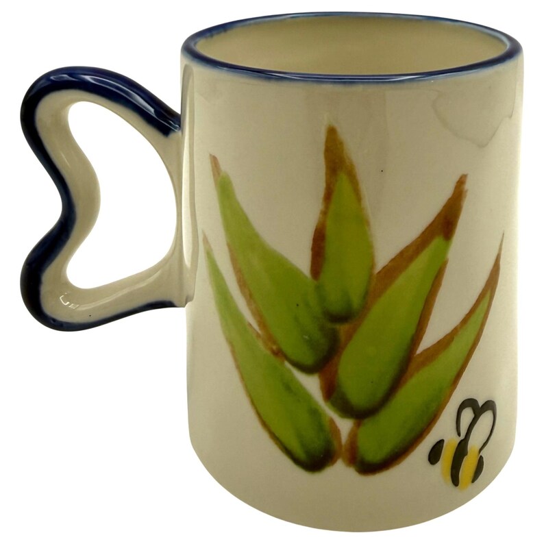Anthropologie Harlie Brown Studio Mug | Belle Journée | Stoneware | Tea | Heart | 13 oz image 3